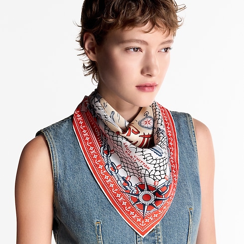 LV Ocean Treasure Map Square 70 . in Women's Accessories Silk Squares and Bandeaus collections by Louis Vuitton (Product zoom)