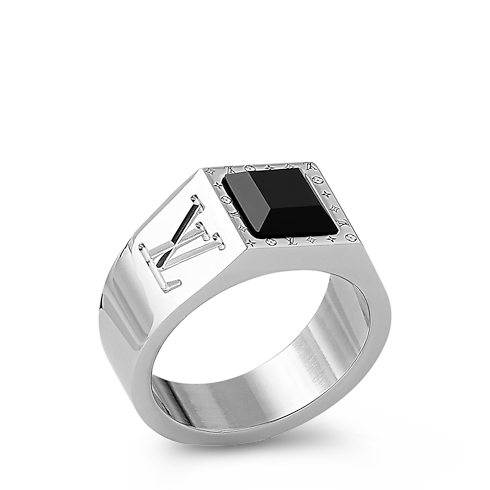 LV Onyx Signet Ring . in Men's Accessories New This Season collections by Louis Vuitton (Product zoom)