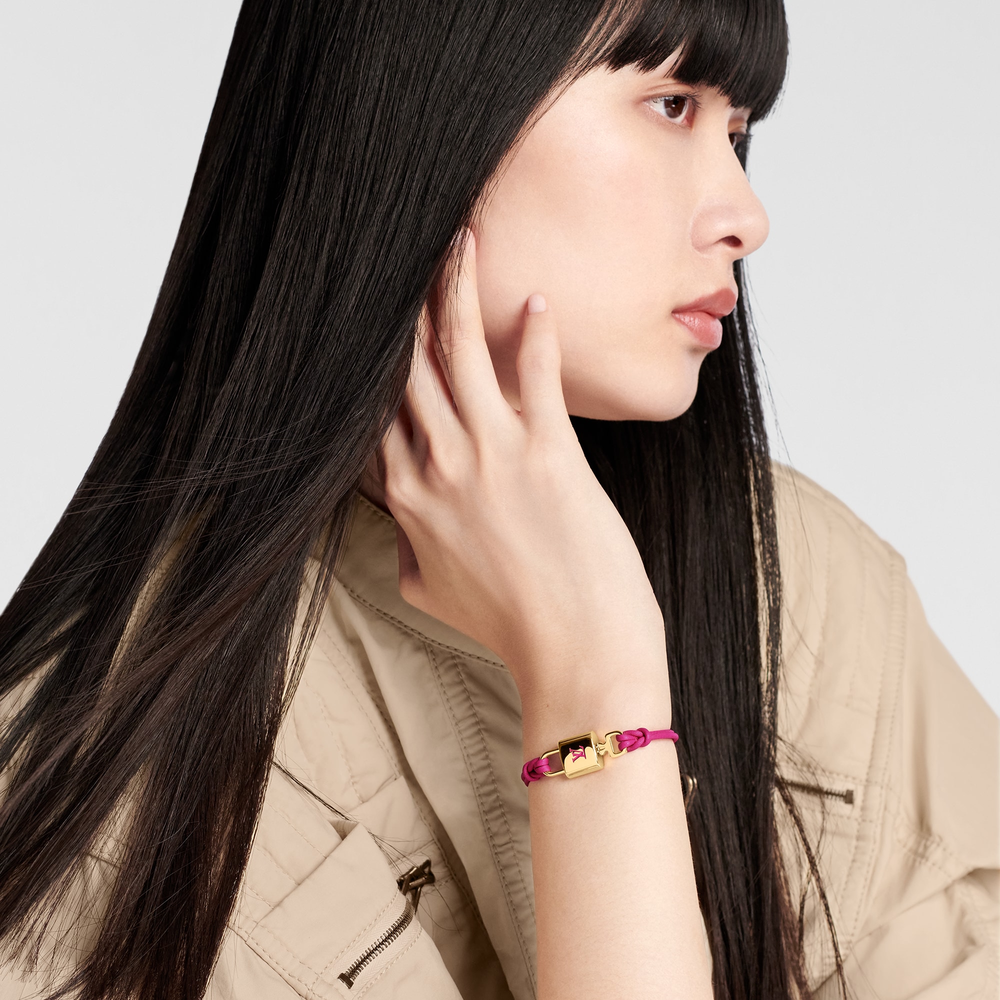LV Padlock Bracelet Other Leathers in Women