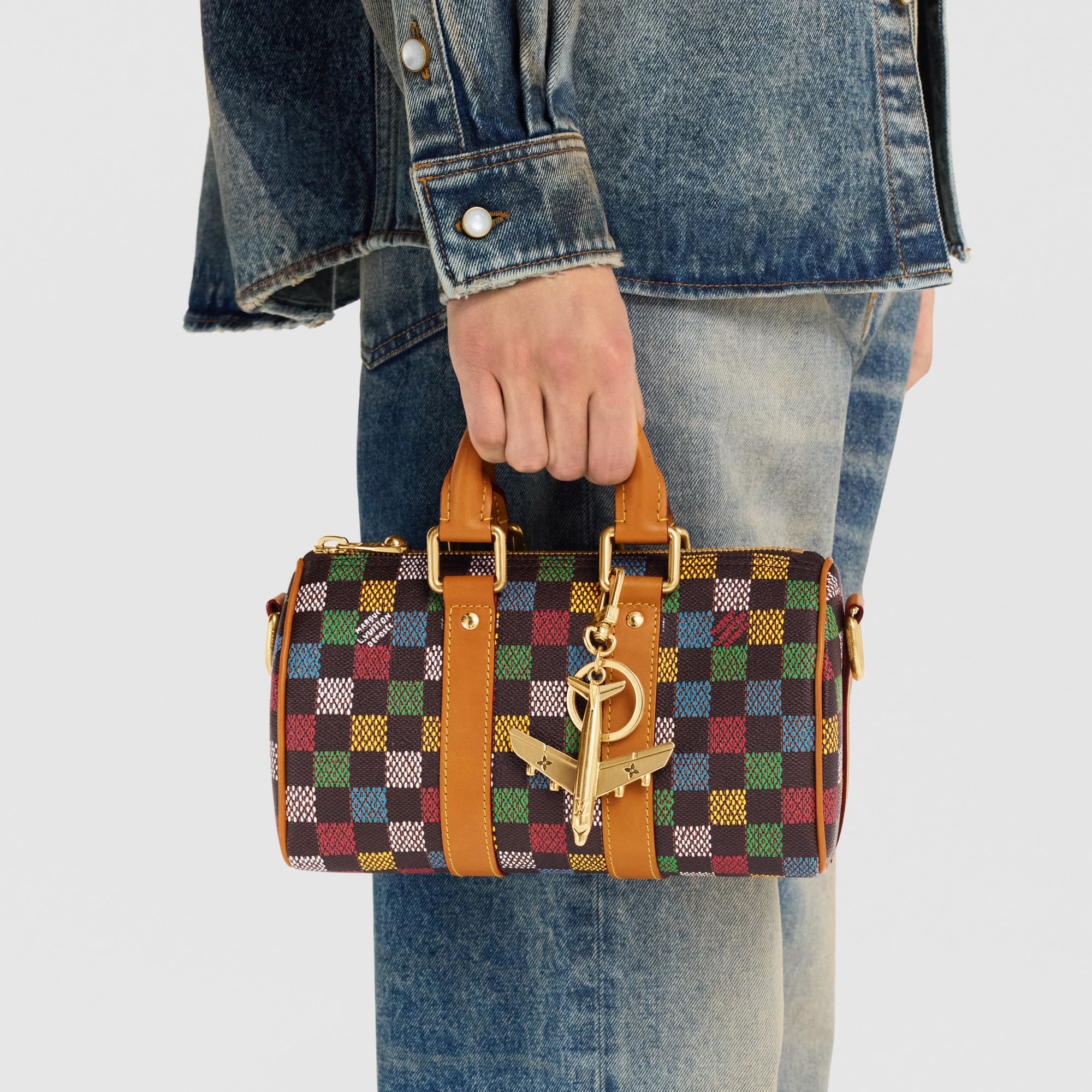 LV Plane Key Holder and Bag Charm . in Men