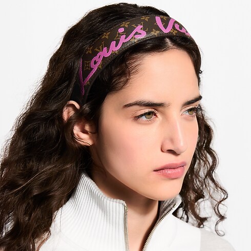 LV Script Headband . in Women's Accessories Hair Accessories collections by Louis Vuitton (Product zoom)