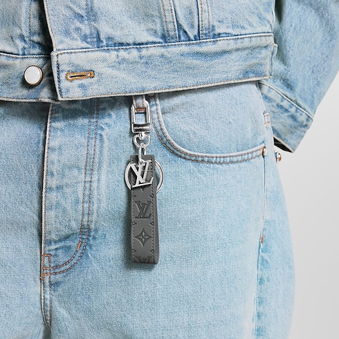 LV Shadow Dragonne Key Holder And Bag Charm worn view