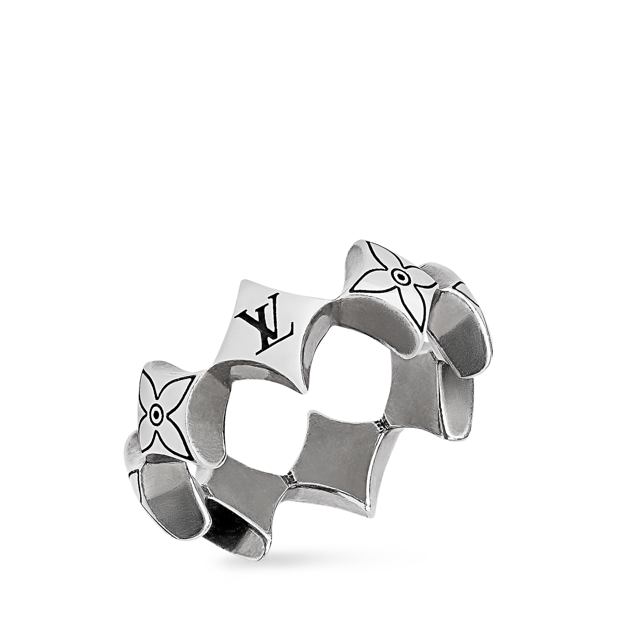 LV Spiky Flower Ring . in Men