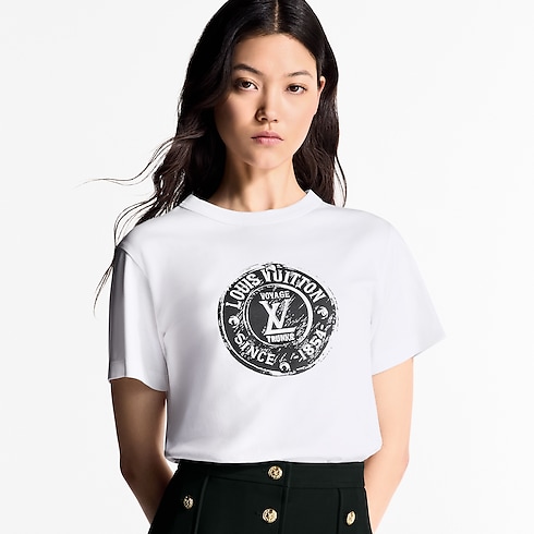 LV Stamp T-Shirt in Women's Ready-to-Wear Tops collections by Louis Vuitton (Product zoom)