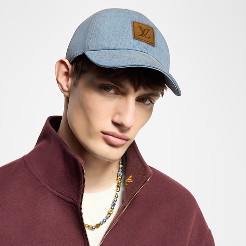 LV Staples Denim Cap . in Men's Accessories Hats, Beanies and Gloves collections by Louis Vuitton (Product zoom)