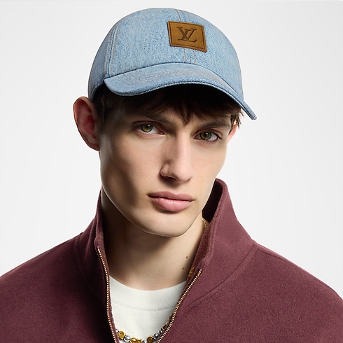 LV Staples Denim Cap . in Men's Accessories Hats, Beanies and Gloves collections by Louis Vuitton (Product zoom)