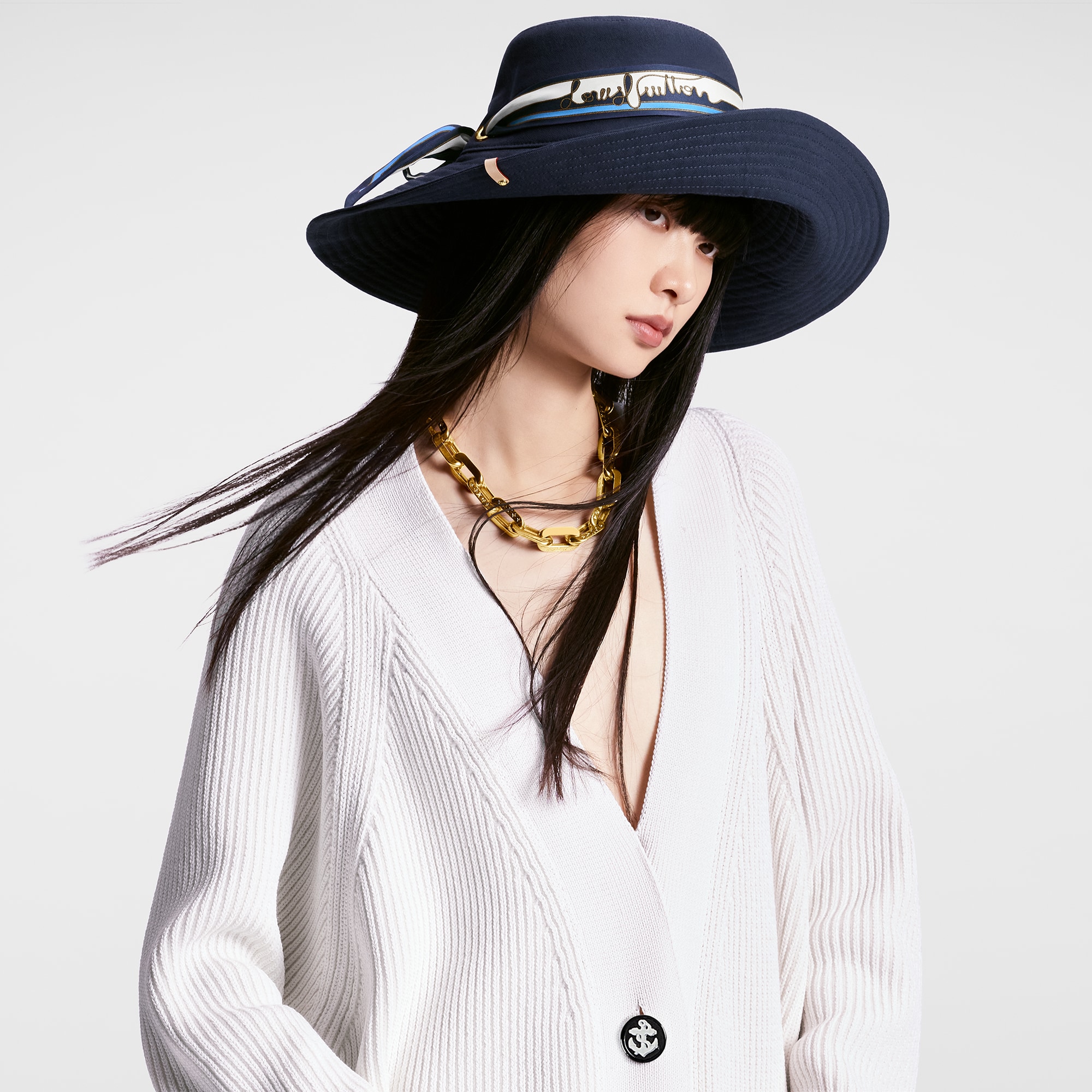 LV Stripes Hat . in Women