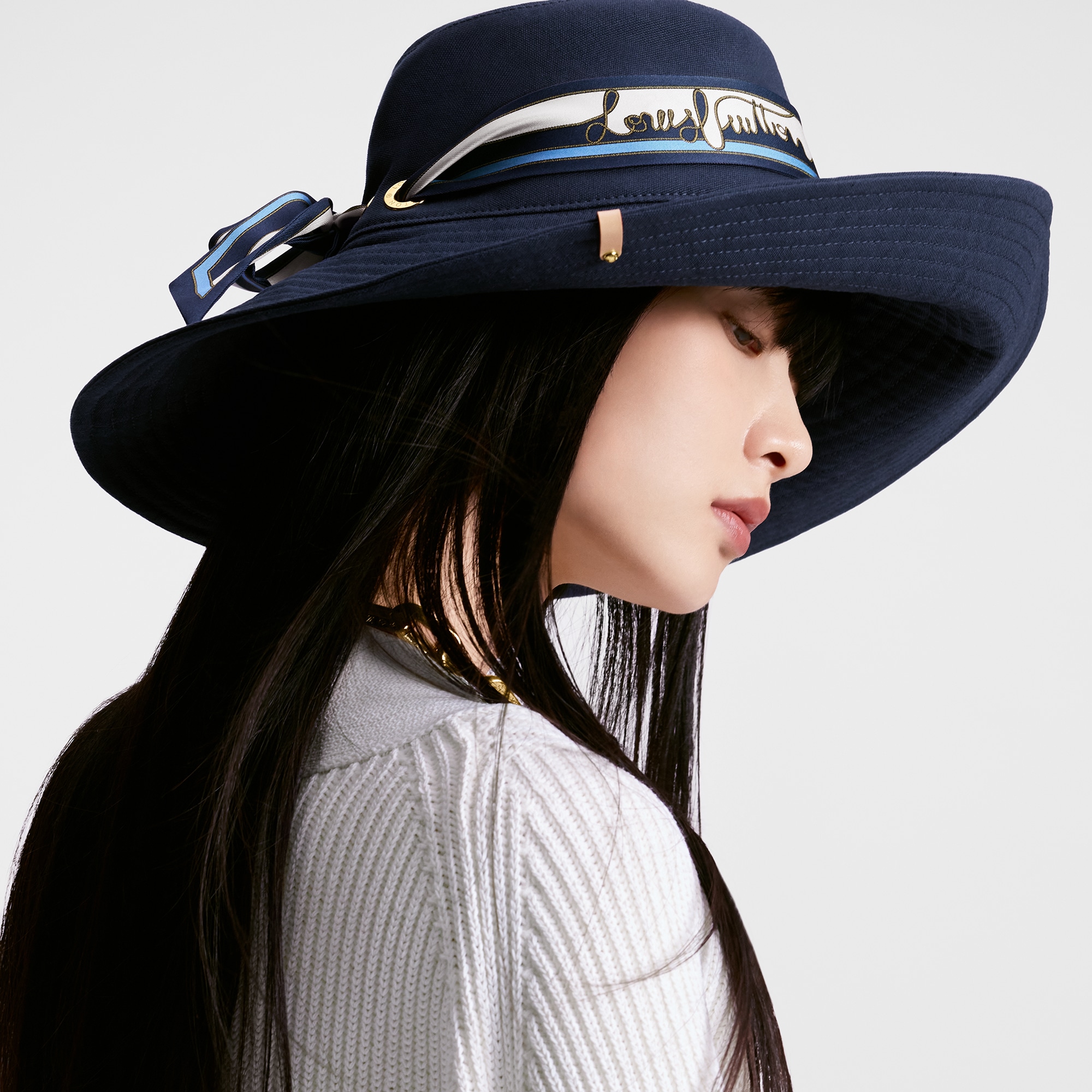 LV Stripes Hat . in Women