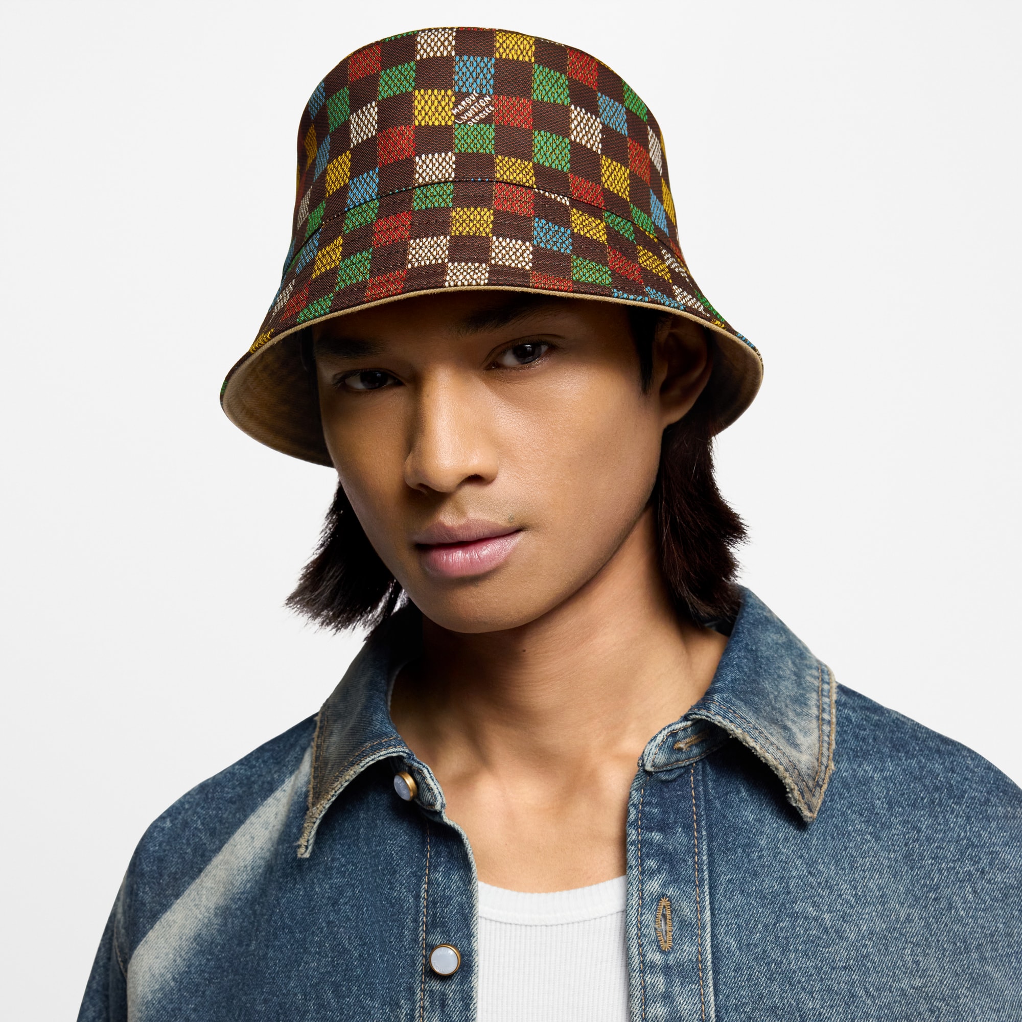 LV Vers Damier Reversible Bucket Hat . in Men