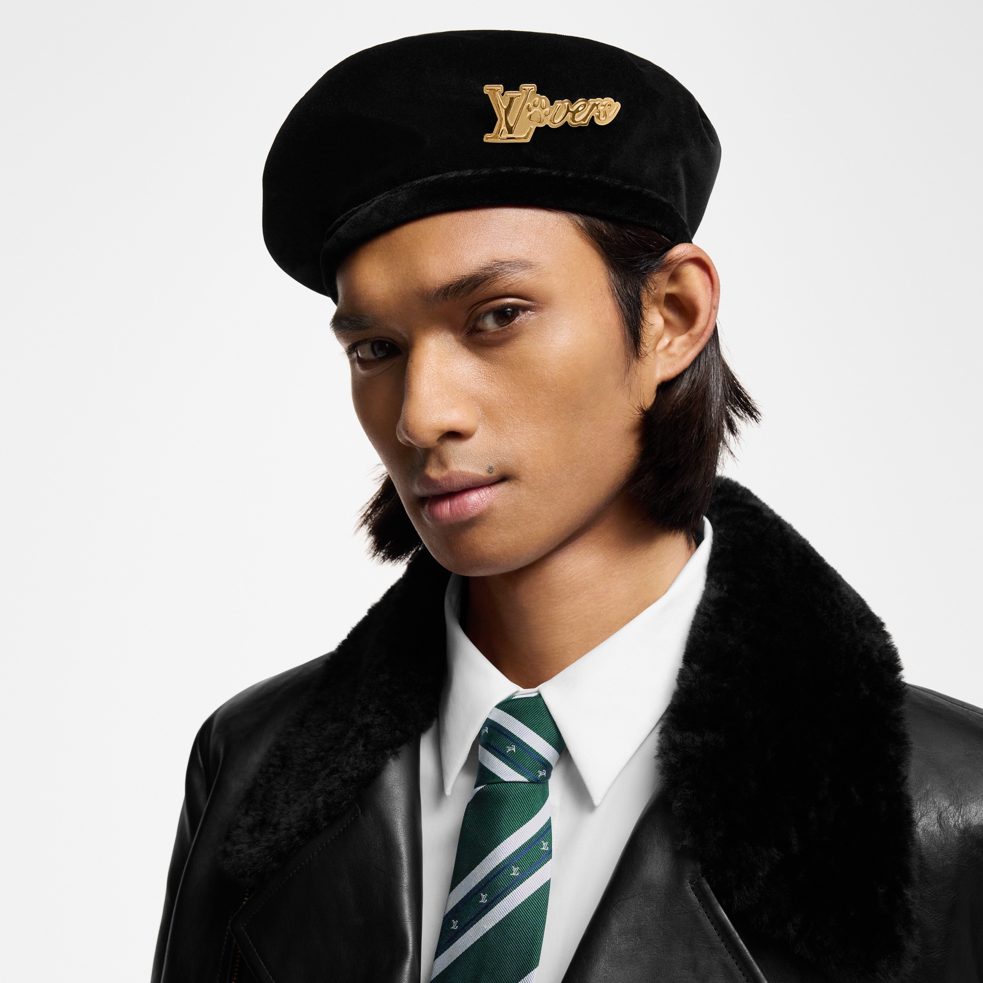 LV Vers Velvet Beret . in Men