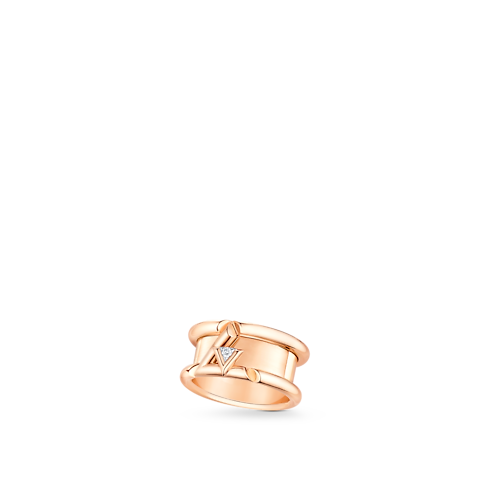 LV Volt One Band Ring, Pink Gold And Diamond in Jewellery's Categories All Fine Jewellery collections by Louis Vuitton (Product zoom)