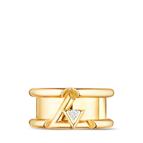 LV Volt One Band Ring, Yellow Gold And Diamond in Jewellery's Categories All Fine Jewellery collections by Louis Vuitton (Product zoom)