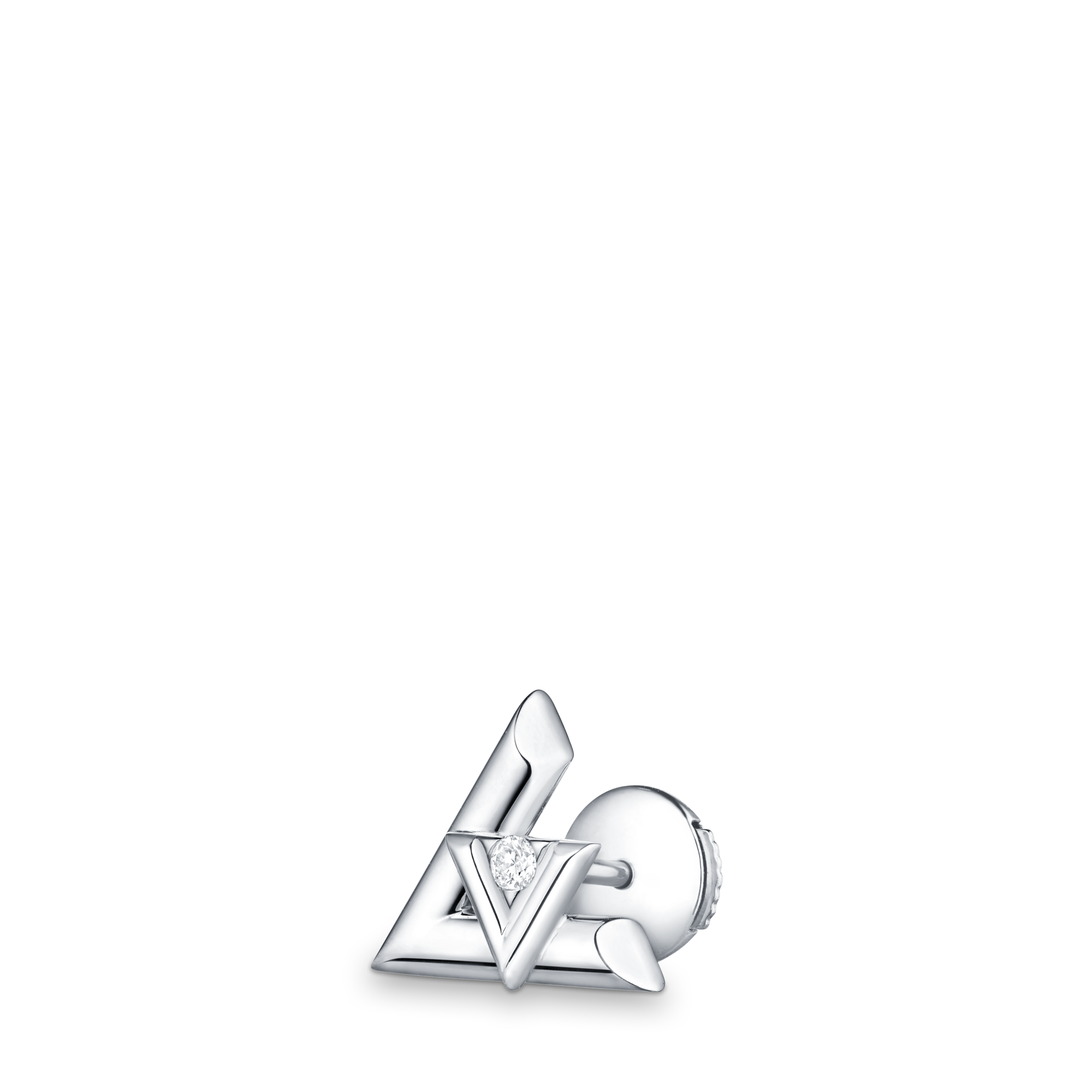 LV Volt One Stud, White Gold And Diamond - Per Unit  in Jewellery