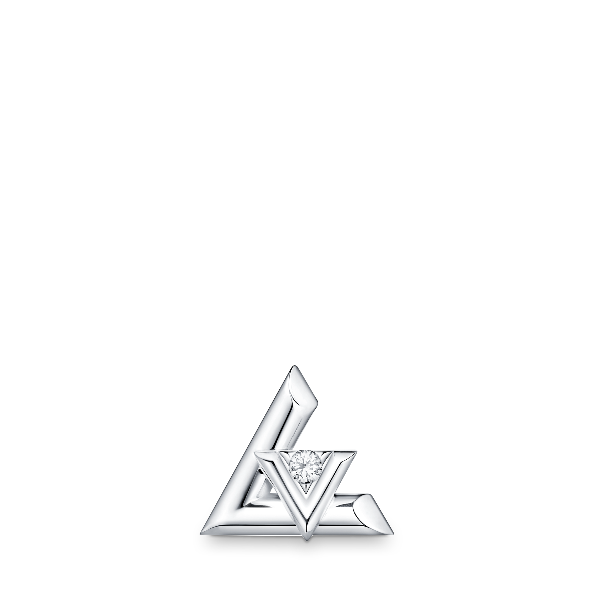 LV Volt One Stud, White Gold And Diamond - Per Unit  in Jewellery