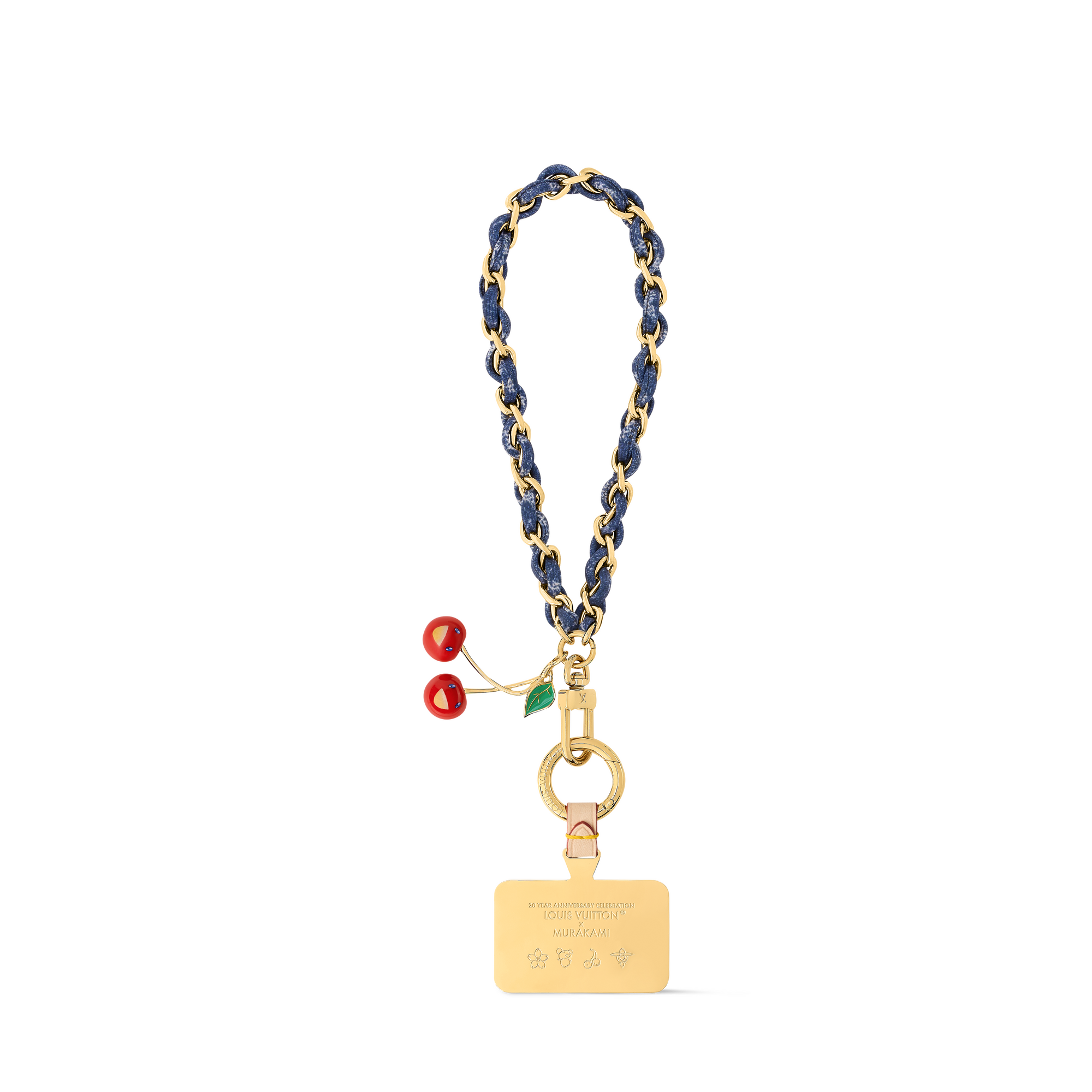 LV x TM Denim Cerise Phone Holder . in Women