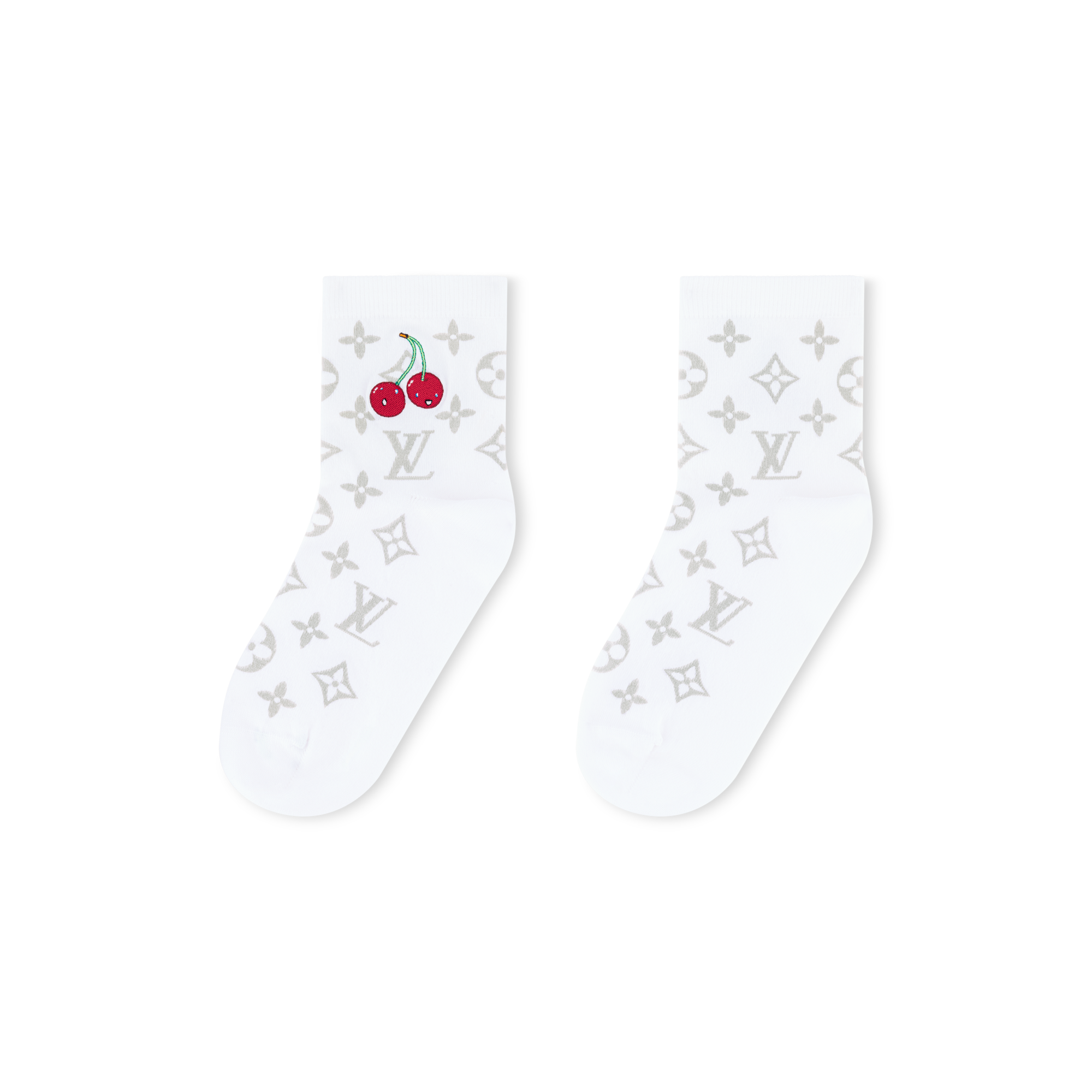 LV x TM Monogram Cerise Socks . in Women