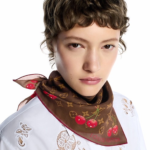 LV x TM Monogram Cerise Square 55 . in Women's Accessories Silk Squares and Bandeaus collections by Louis Vuitton (Product zoom)