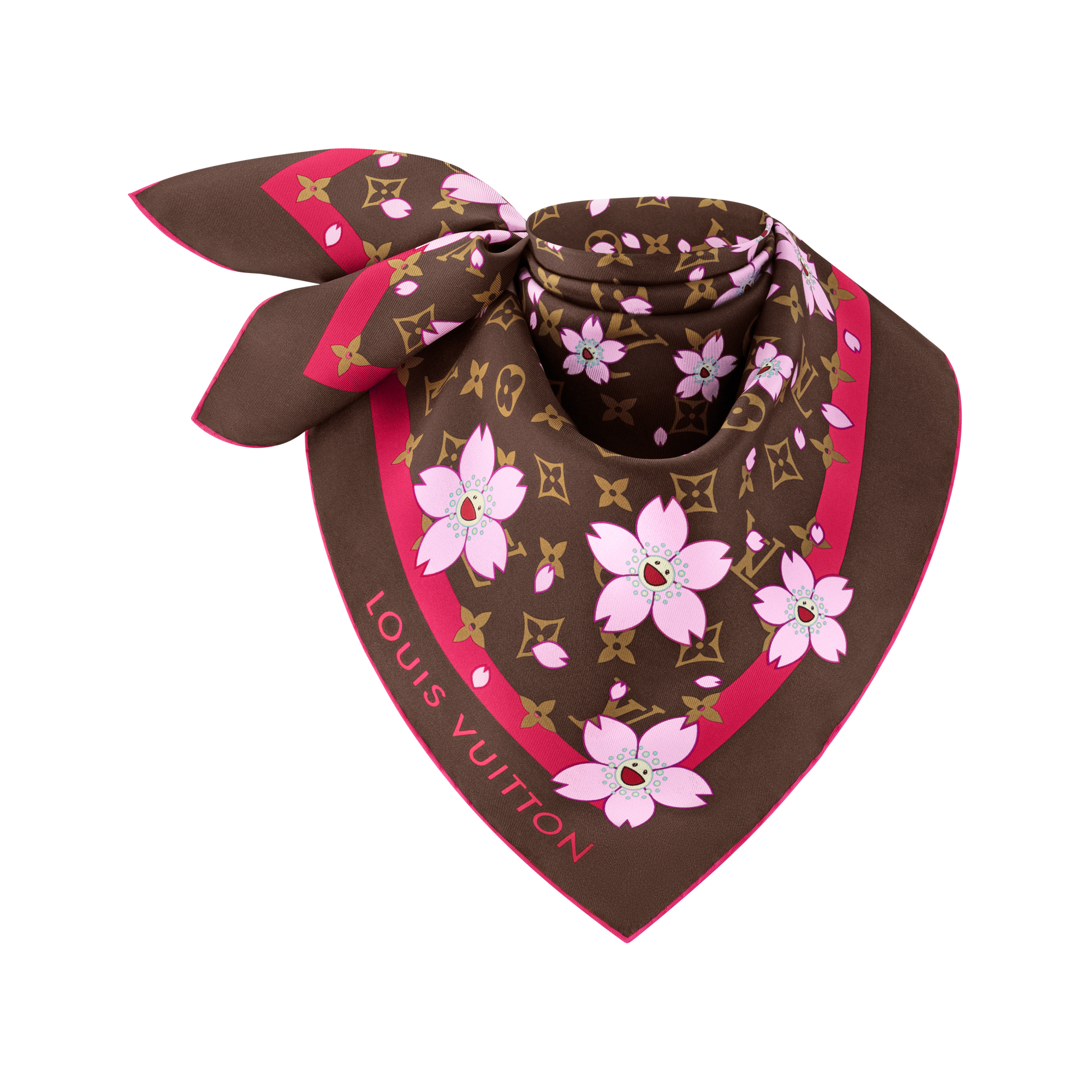 LV x TM Monogram Cherry Blossom Square 70 . in Women