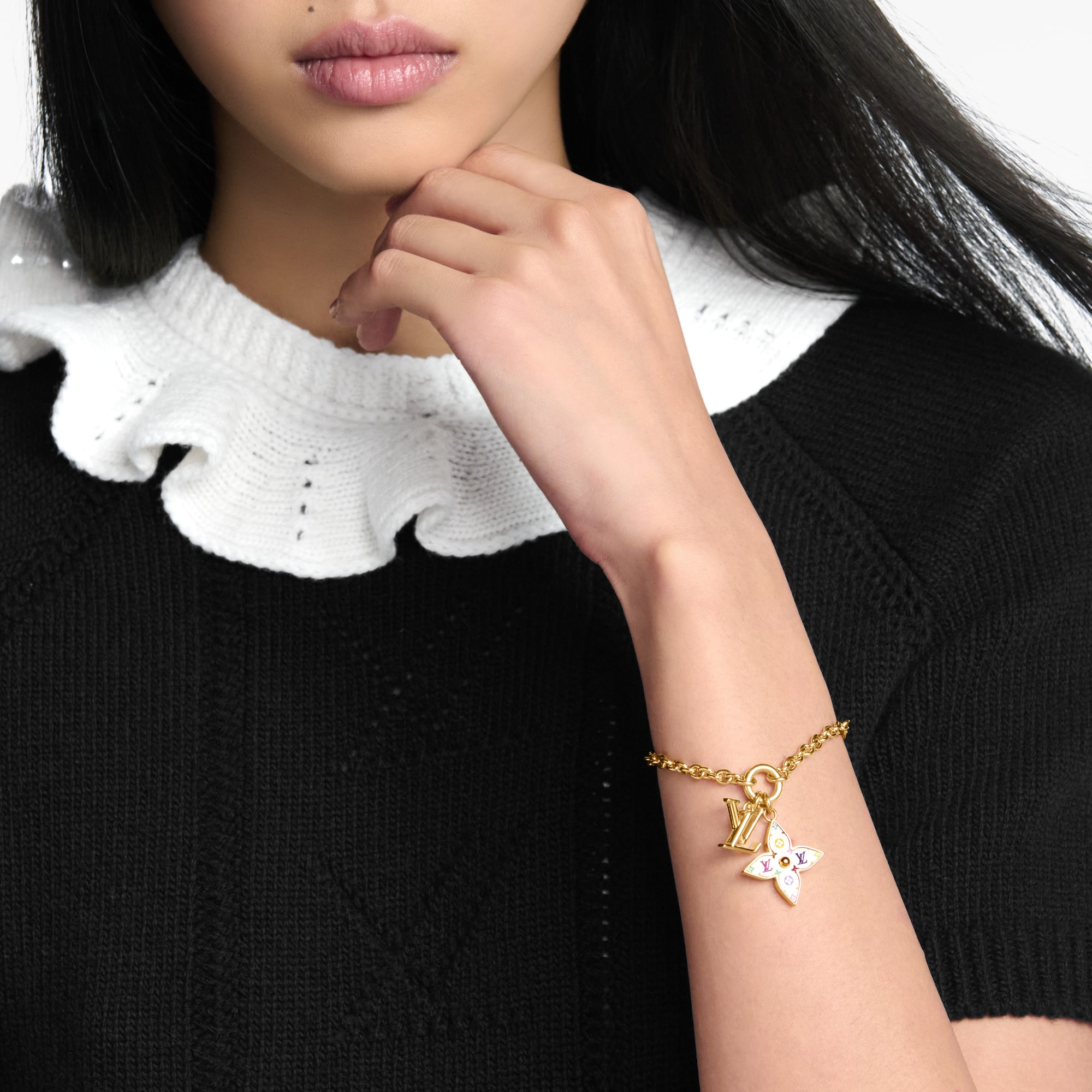 Louis Vuitton ロープブレスレット マルチカラー チャーム Louis 