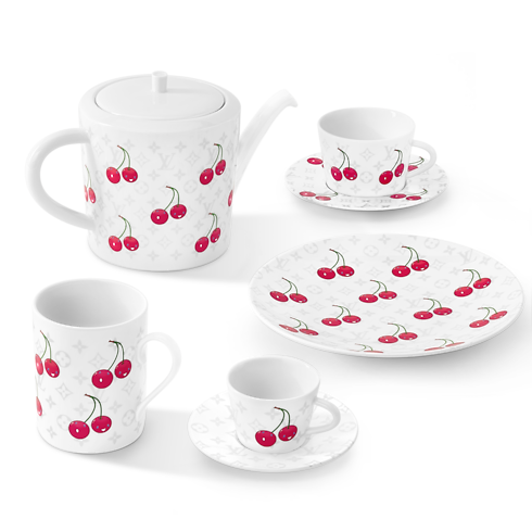 LV x TM Set of 2 Coffee Cups and Saucers Monogram Cerises in Trunks, Travel and Home's Home and Art of Dining Art of Dining collections by Louis Vuitton (Product zoom)