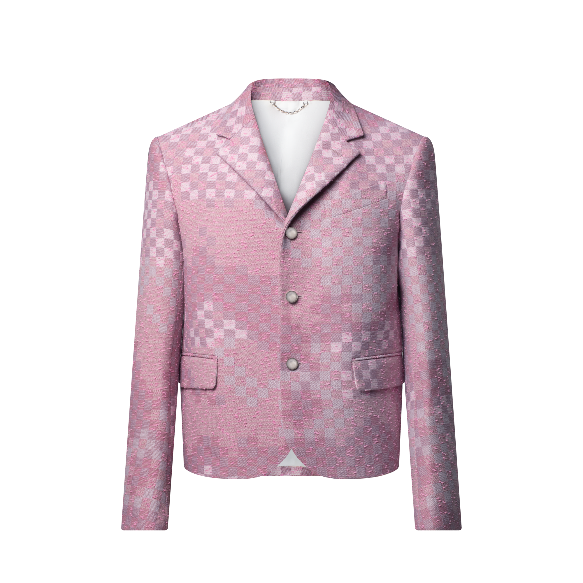 Made To Order Cropped Damoflage Tweed Jacket  in Men