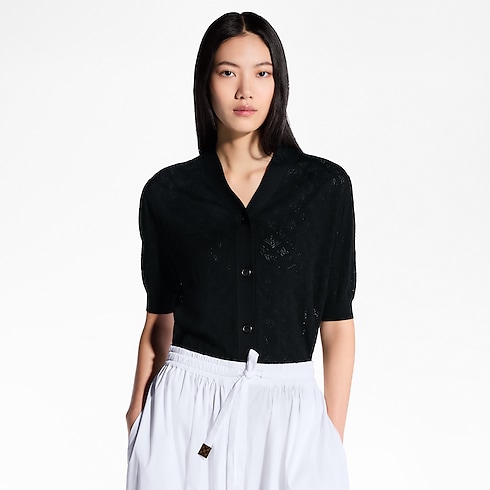 Mahina Monogram Short-Sleeved Cardigan in Women's Ready-to-Wear Knitwear collections by Louis Vuitton (Product zoom)