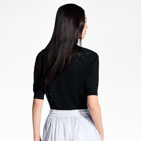 Mahina Monogram Short-Sleeved Cardigan in Women's Ready-to-Wear Knitwear collections by Louis Vuitton (Product zoom)