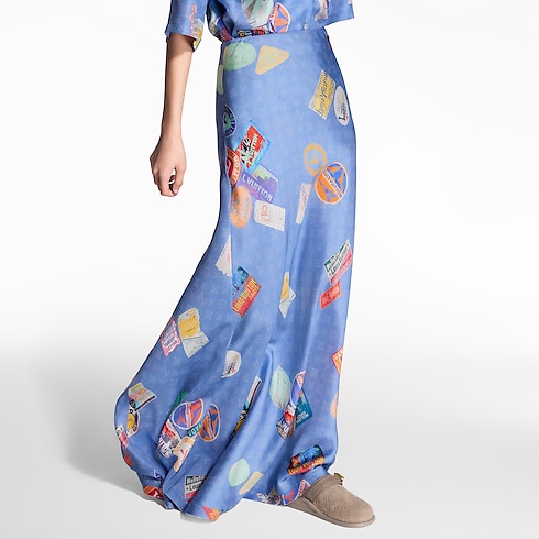 Mahina Patch Flared Maxi Skirt in Women's Ready-to-Wear Skirts and Shorts collections by Louis Vuitton (Product zoom)