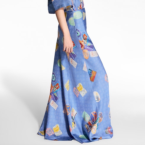 Mahina Patch Flared Maxi Skirt in Women's Ready-to-Wear Skirts and Shorts collections by Louis Vuitton (Product zoom)