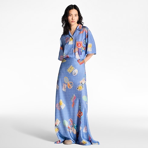 Mahina Patch Flared Maxi Skirt in Women's Ready-to-Wear Skirts and Shorts collections by Louis Vuitton (Product zoom)