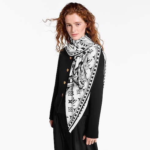 Malles Merveilleuses Remix Shawl . in Women's Accessories Shawls and Stoles collections by Louis Vuitton (Product zoom)