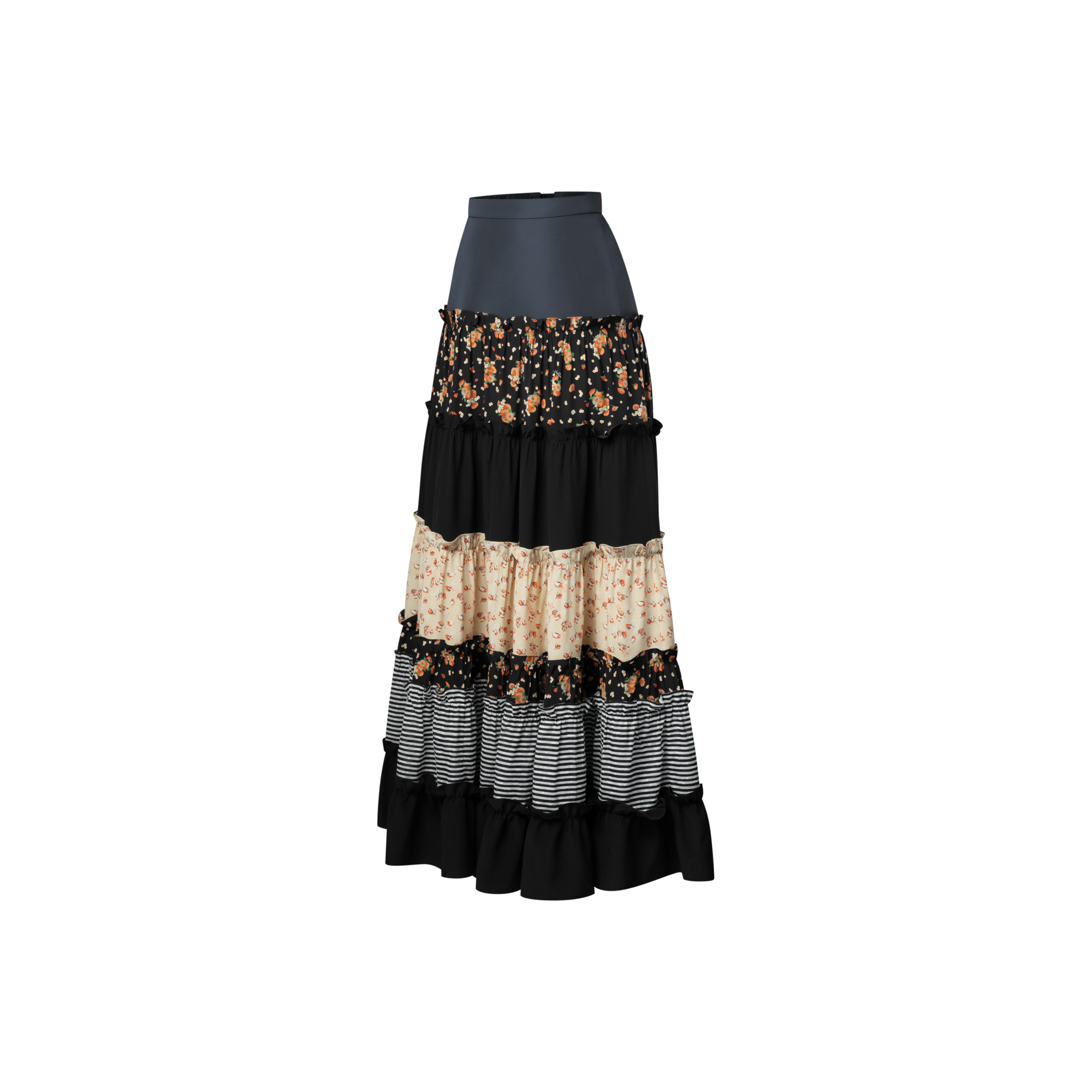 Maxi Flared Skirt W/ Inserts  in Women