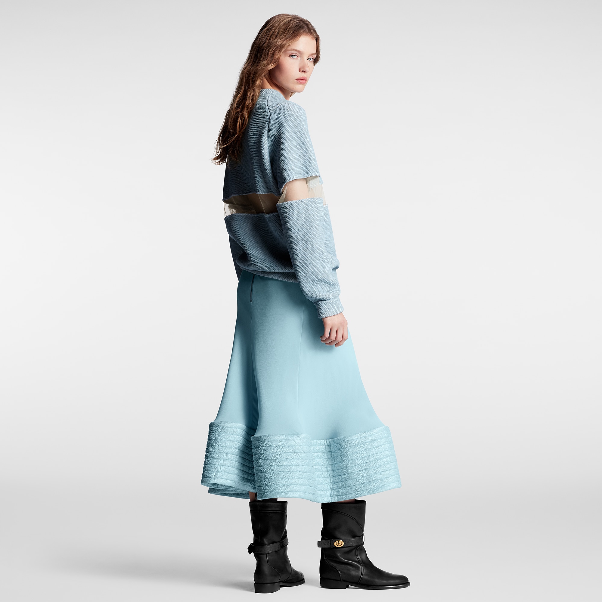 Mermaid Hem Midi Skirt   in Women