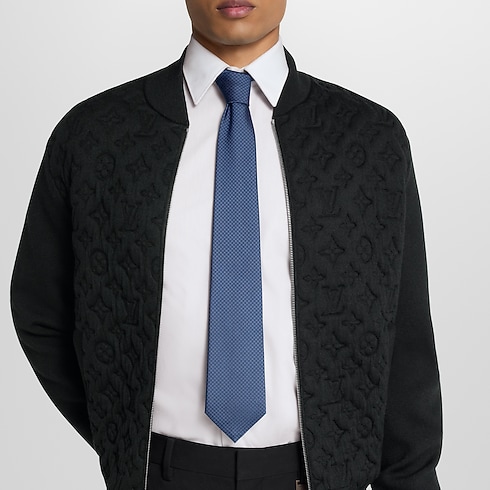 Micro Damier Tie cropped view