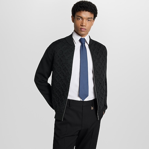 Micro Damier Tie worn view