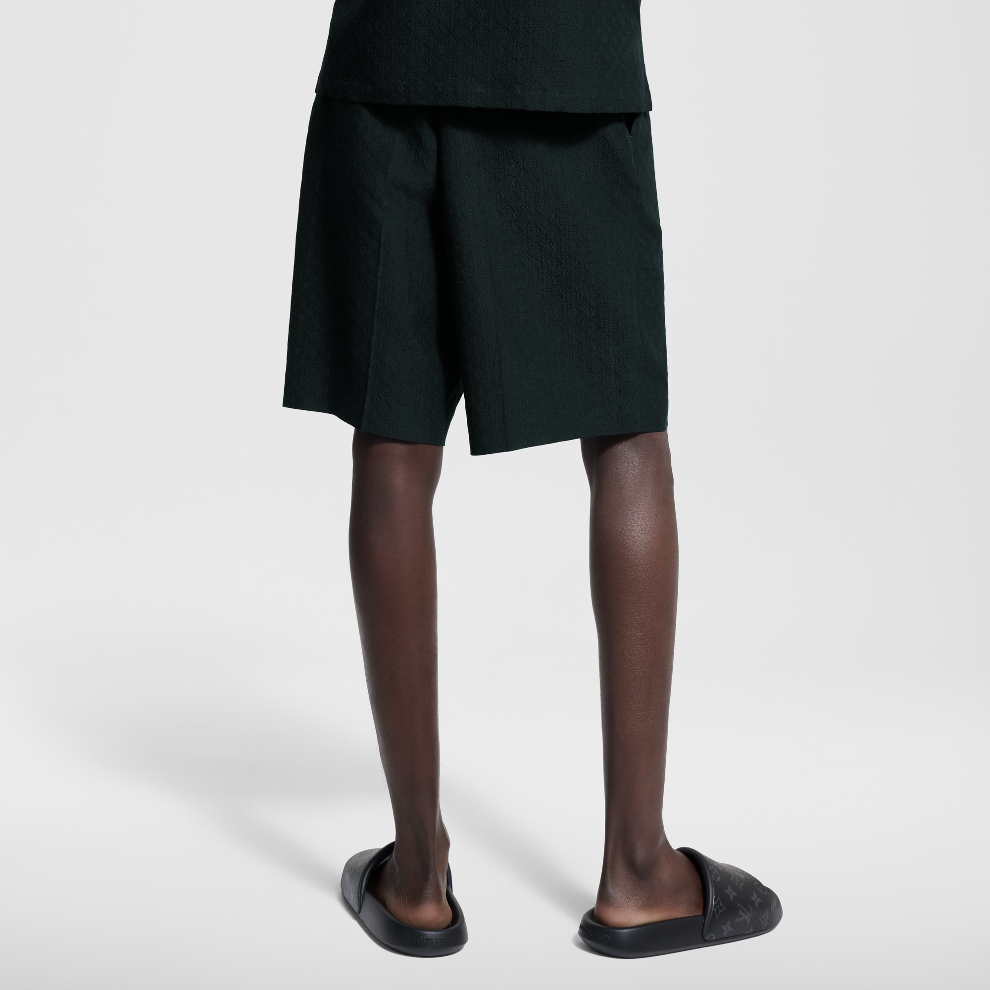 Mini Monogram Silk-Cotton Blend Tailored Shorts  in Men