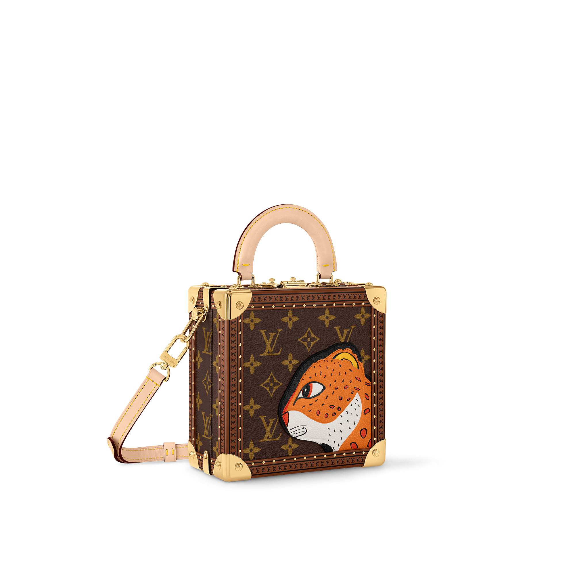 Mini Square Trunk Leopard Monogram in Les Extraordinaires