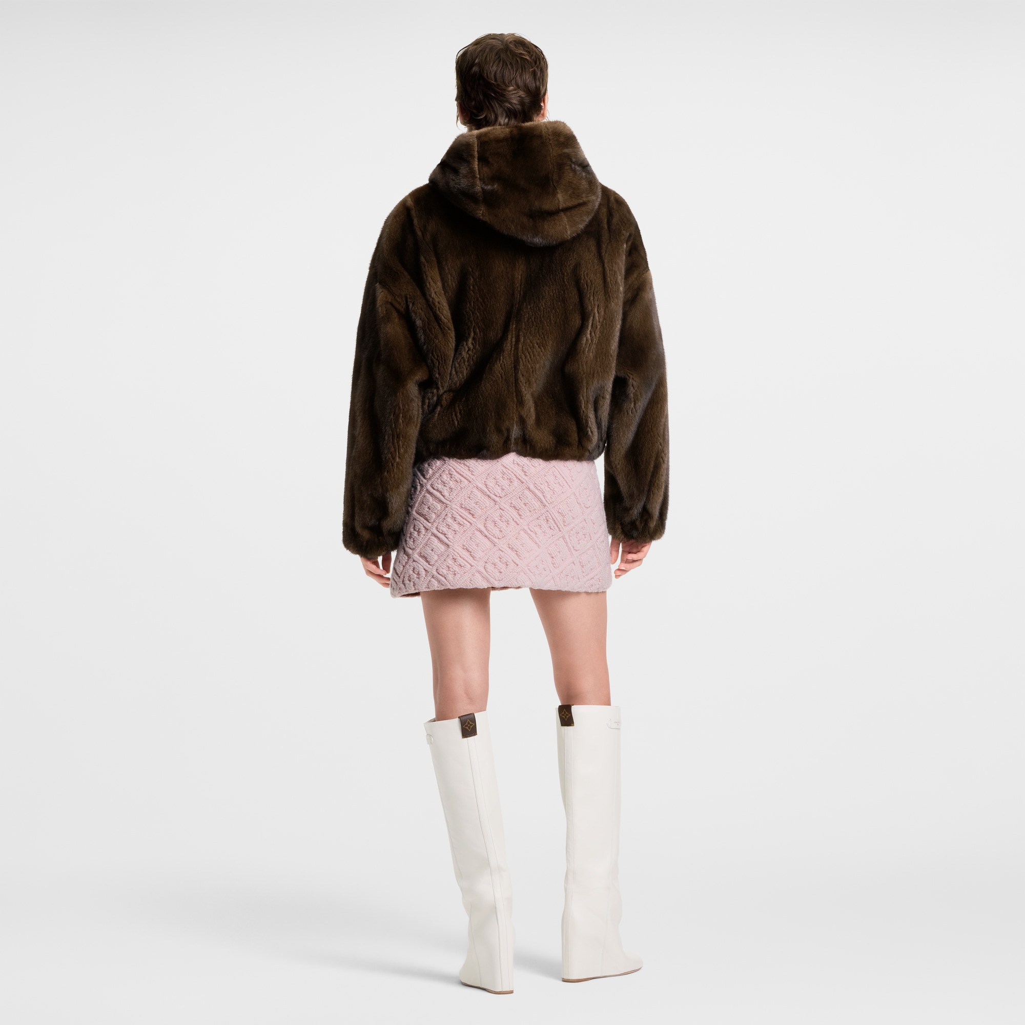 Mink Zipped Bomber  in Women