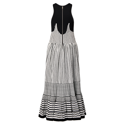 Mixed Stripes Tiered Dress in Women's Ready-to-Wear Dresses collections by Louis Vuitton (Product zoom)