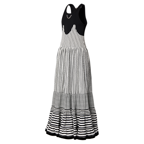 Mixed Stripes Tiered Dress in Women's Ready-to-Wear Dresses collections by Louis Vuitton (Product zoom)