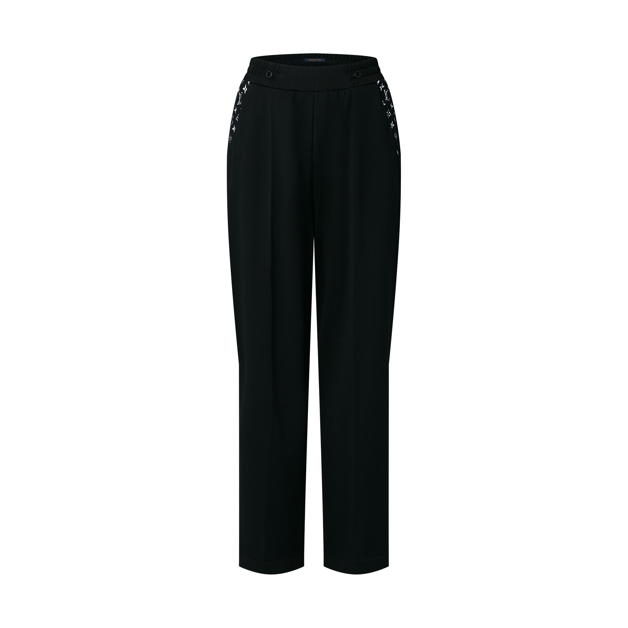 Monogram Accent Wide-Leg Jogging Pants  in Women