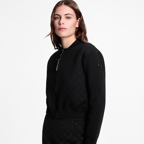 Monogram Accent Zip-Up Knit Jacket in Women's Ready-to-Wear Coats and Jackets collections by Louis Vuitton (Product zoom)