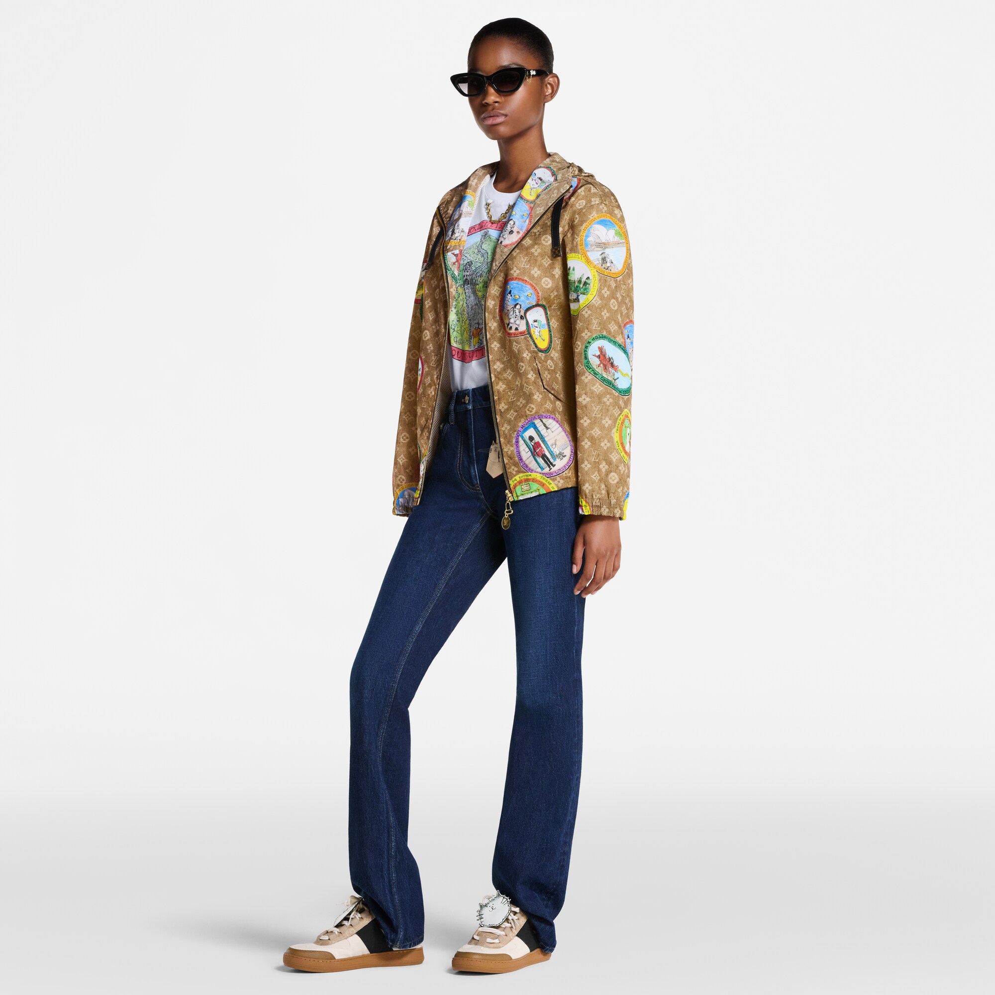 Monogram Cat Stamp Parka  in Women