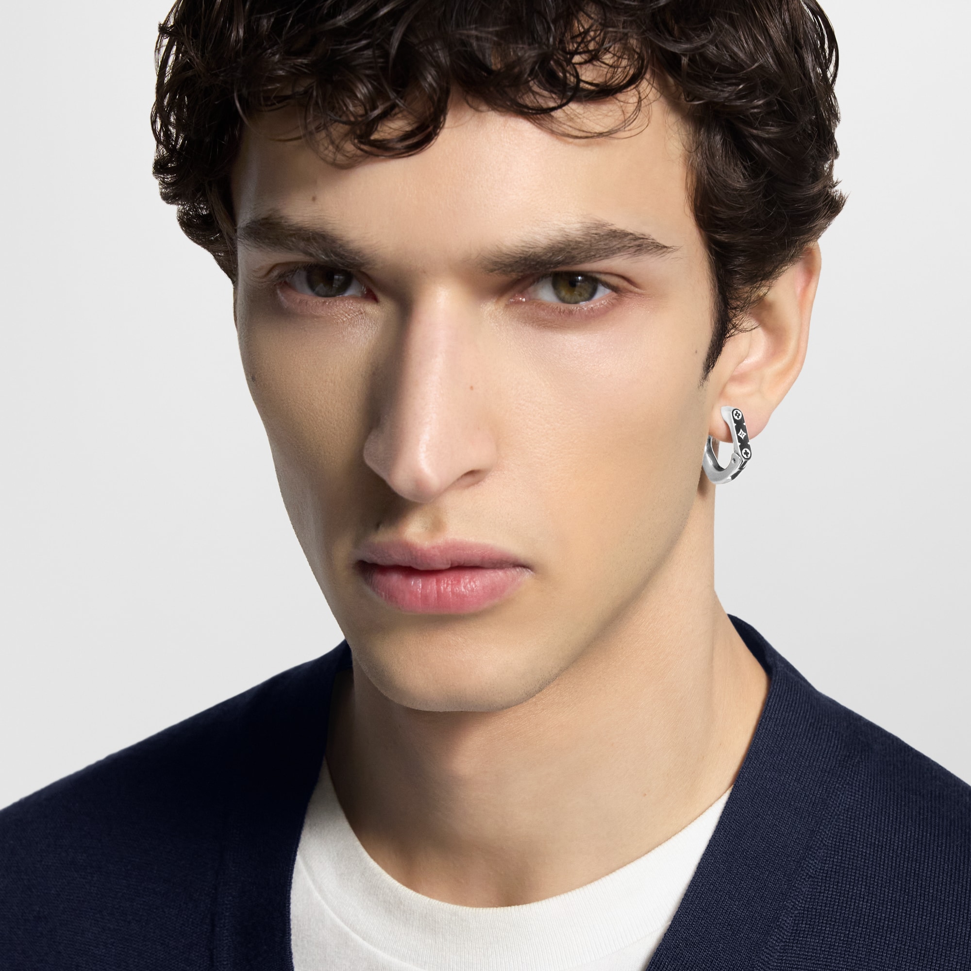 Monogram Chain Hoop Earring . in Men