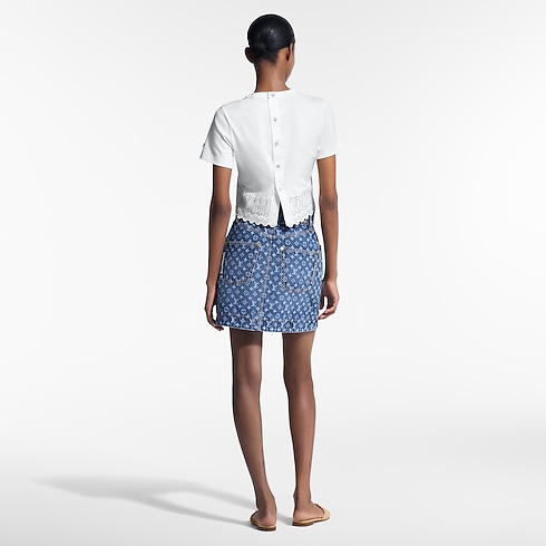 Monogram Denim Mini Skirt in Women's Ready-to-Wear Skirts and Shorts collections by Louis Vuitton (Product zoom)