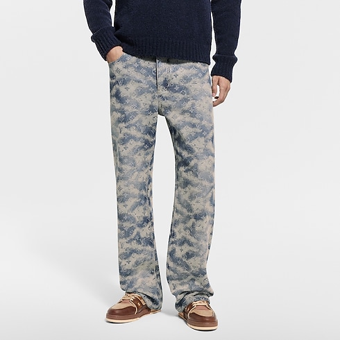 Monogram Denim Skate Pants in Men's Ready-to-Wear Denim collections by Louis Vuitton (Product zoom)