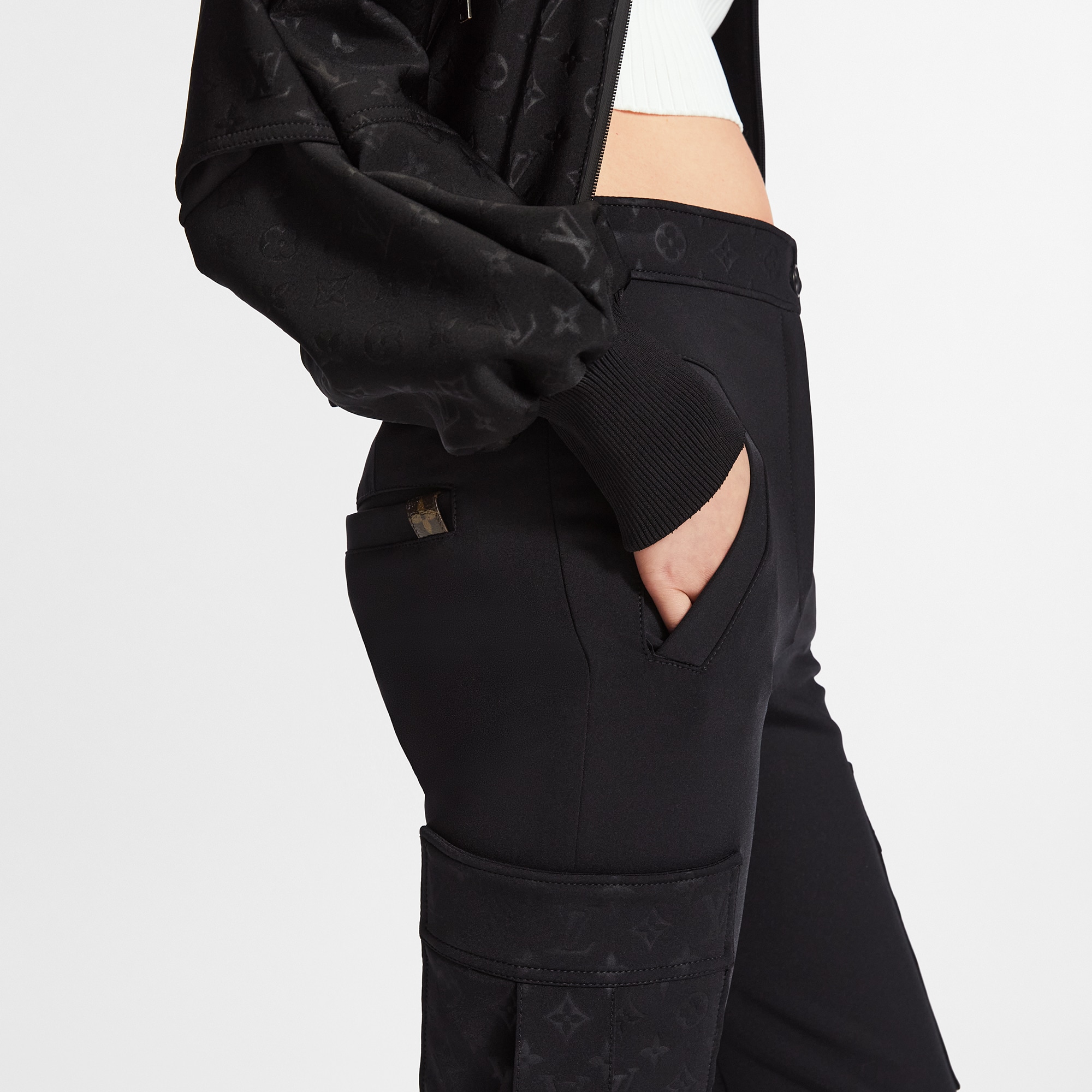 Monogram Detail Cargo Pants  in Women