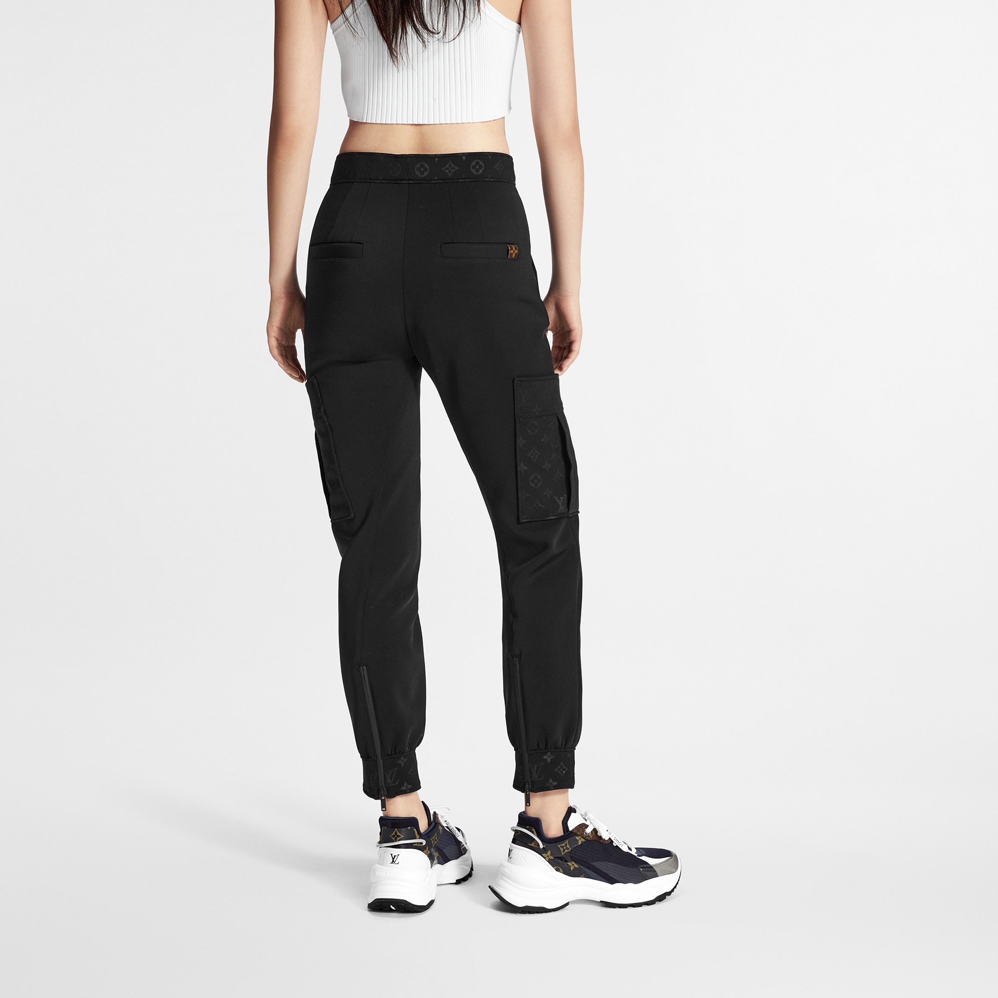 Monogram Detail Cargo Pants  in Women