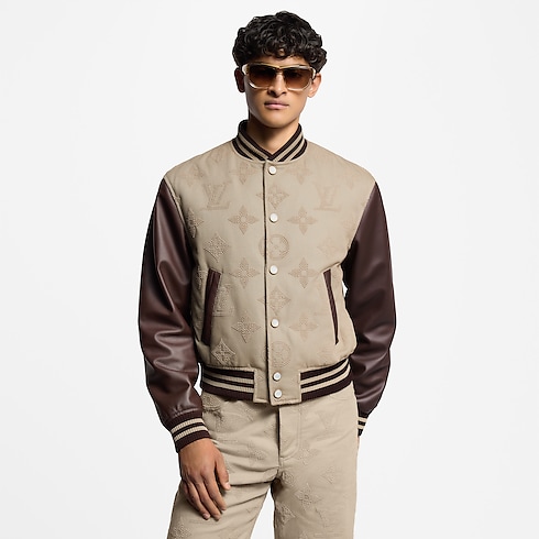 Monogram Embroidered Varsity Blouson in Men's Ready-to-Wear Outerwear and Coats collections by Louis Vuitton (Product zoom)