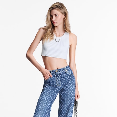 Monogram Flared Jeans in Women's Ready-to-Wear Pants collections by Louis Vuitton (Product zoom)